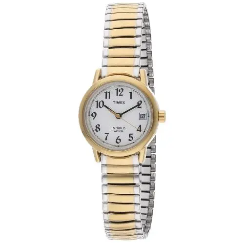 Women`s Easy Reader 25mm Watch – Two-tone Case White Dial with by Timex