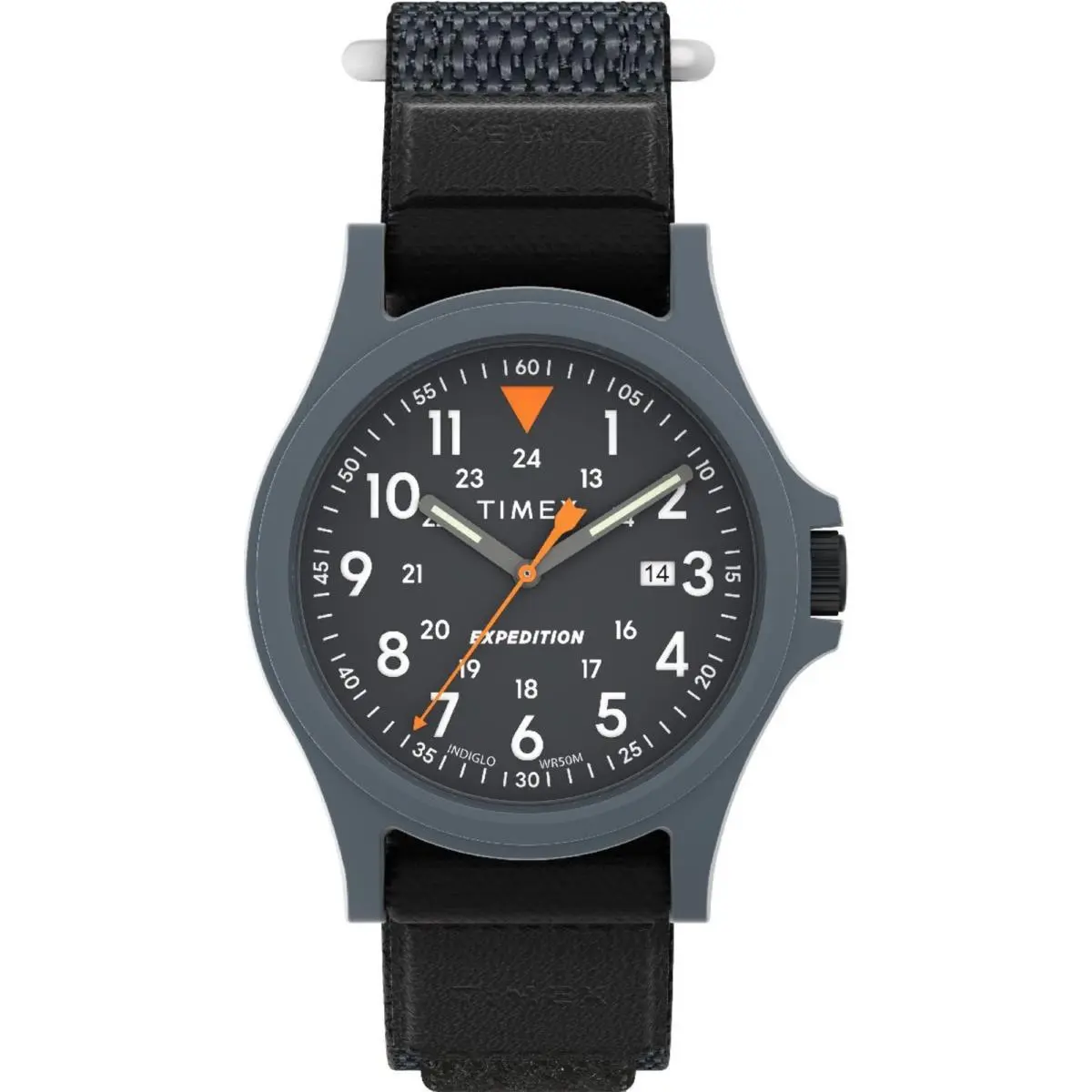 Timex TW4B29500 Men`s Expedition Acadia 40mm Blue Fabric Fast Wrap Strap Watch - Blue, Dial: Gray, Band: Blue