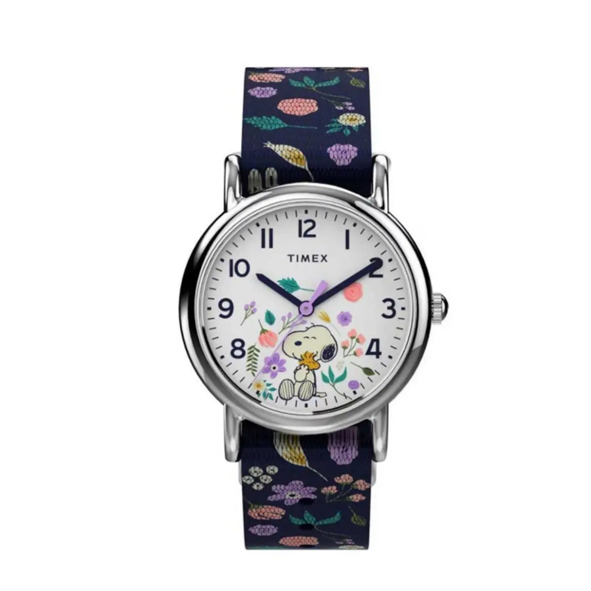 Timex Weekender X Peanuts Snoopy Fabric Strap Floral Women`s Watch TW2V45900