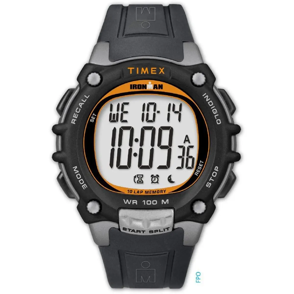TW5M64500 Men`s Digital Ironman Essential E10 44mm Black Strap Watch by Timex