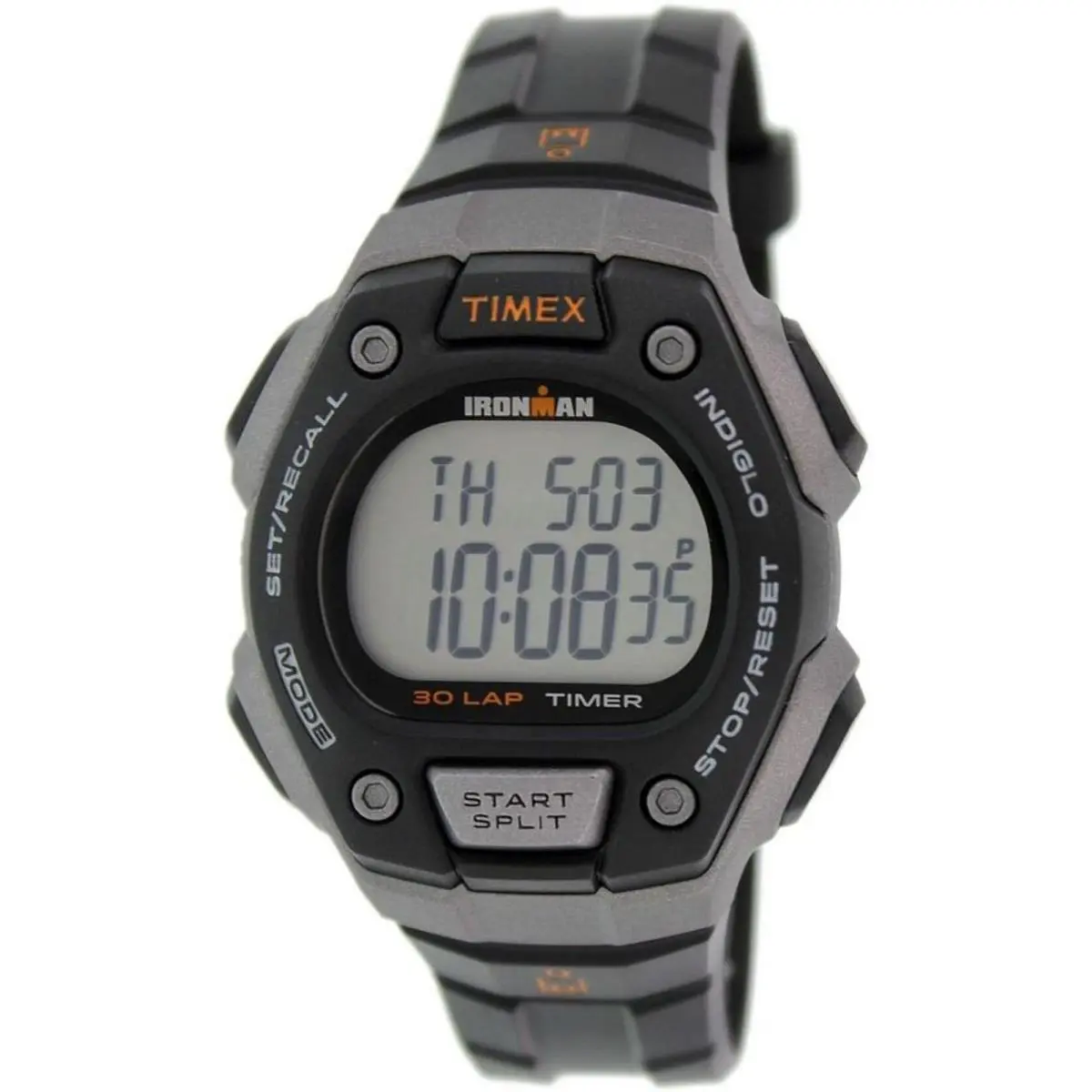 T5K821 Men`s Fullsize Ironman Classic 30 Black Resin Digital Watch by Timex