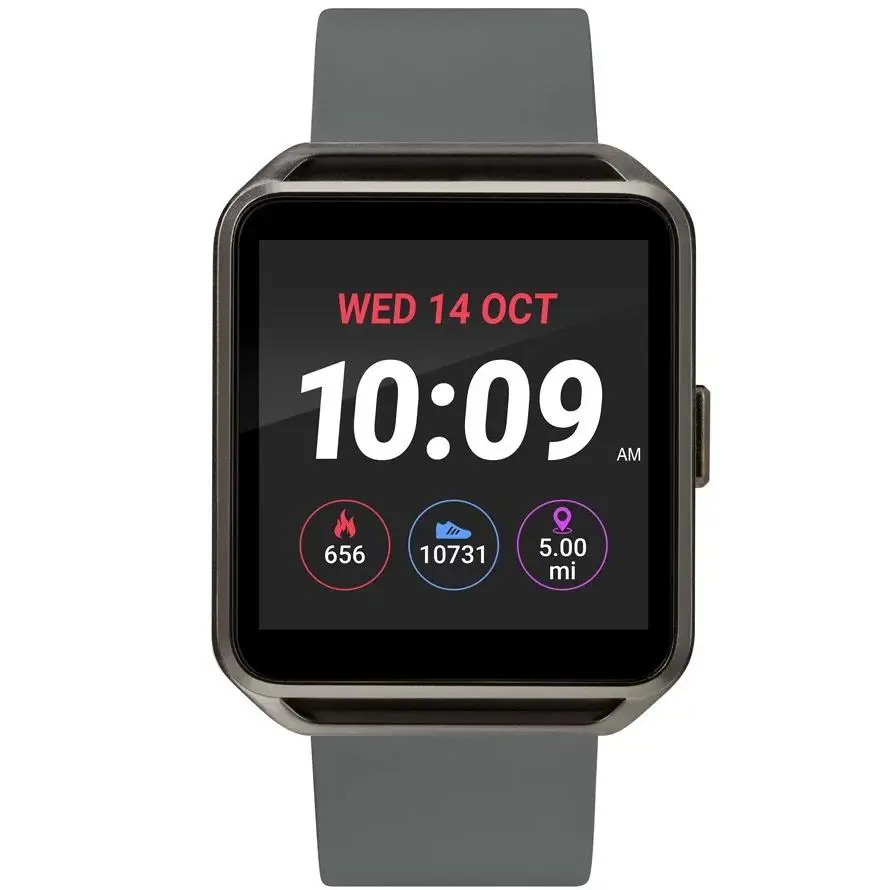 Iconnect  Gunmetal Smartwatch Gray Silicone by Timex