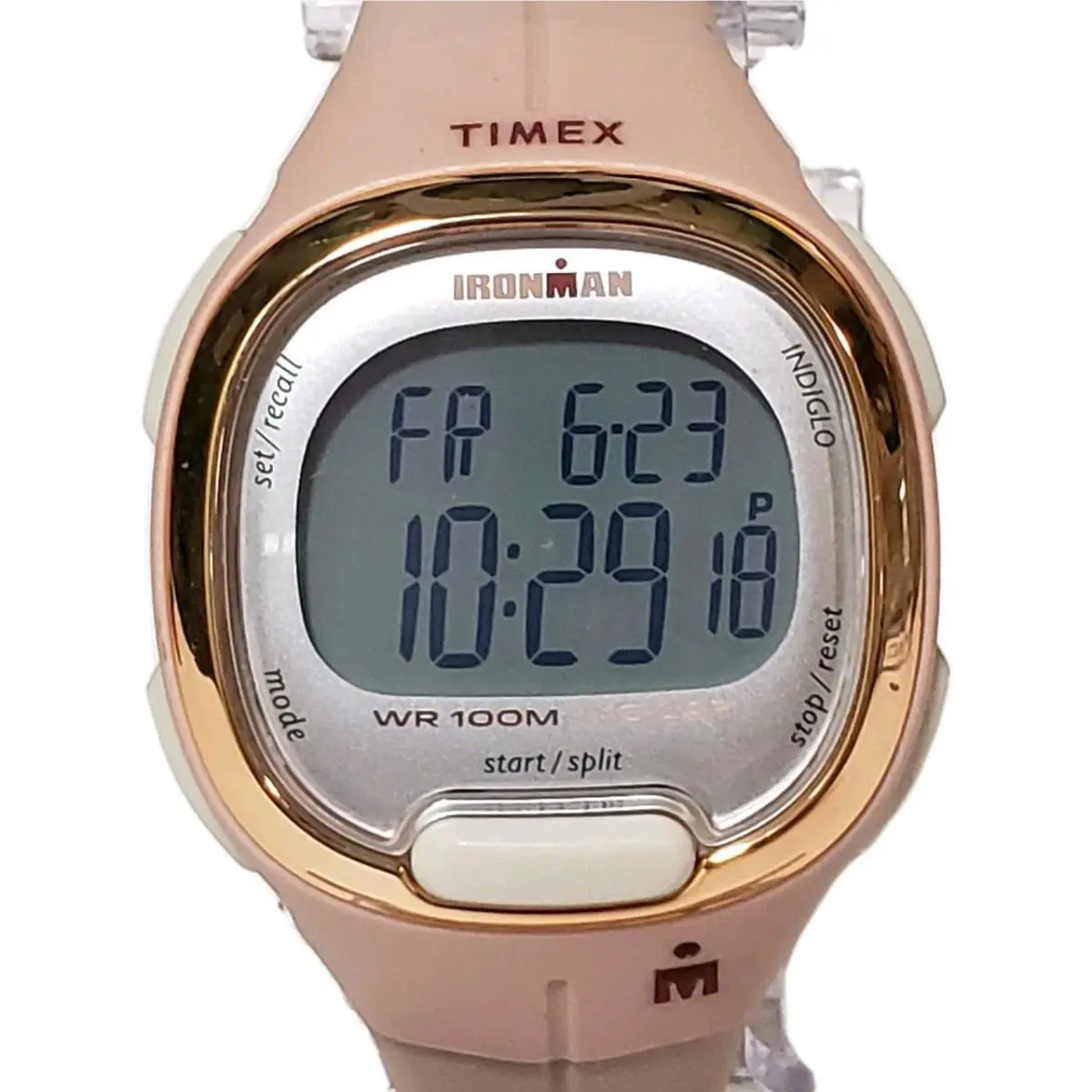 Timex Indiglo 10-Lap Ironman Transit Women`s Digital Watch TW5M35000 Pink