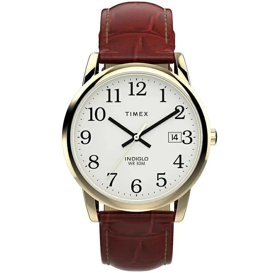 TW2W95500 35mm Leather Strap Watch by Timex