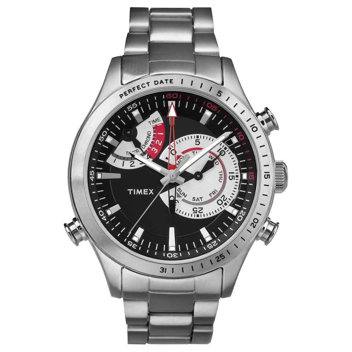 Timex Men`s Quartz TW2P73000ZL Black Stainless-steel Plated Japanese Dress Watch - Black, Dial: Black, Band: Black