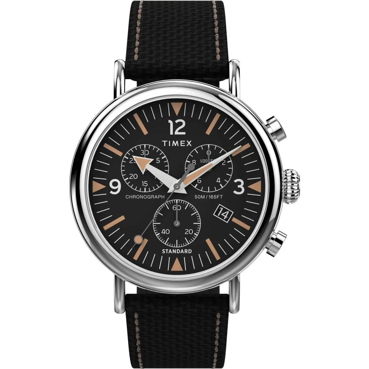 Waterbury Black / Low Lead Brass Black Dial Wristwatch TW2V43700 by Timex
