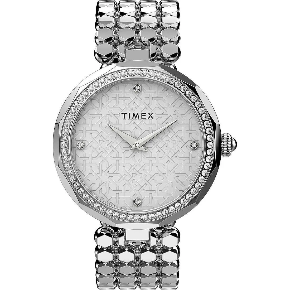 Timex Women`s Asheville Quartz Silver White Dial 34mm Watch