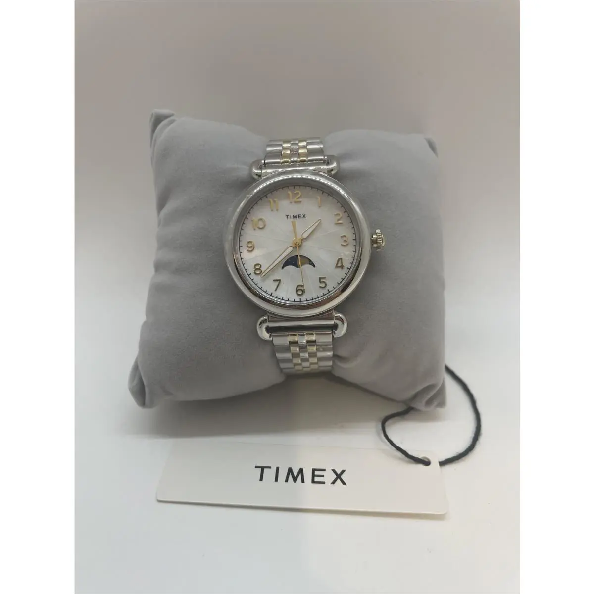 TW2t89600 Moon Phase Mother-of-pearl Dial Gold Silver Tone Ladies Watch by Timex