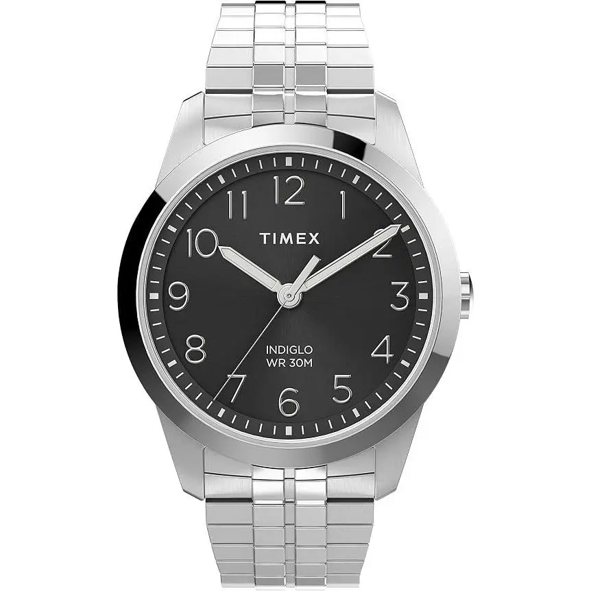Men`s  Chronograph Quartz Stainless Steel Black Dial Watch TW2V04400 by Timex