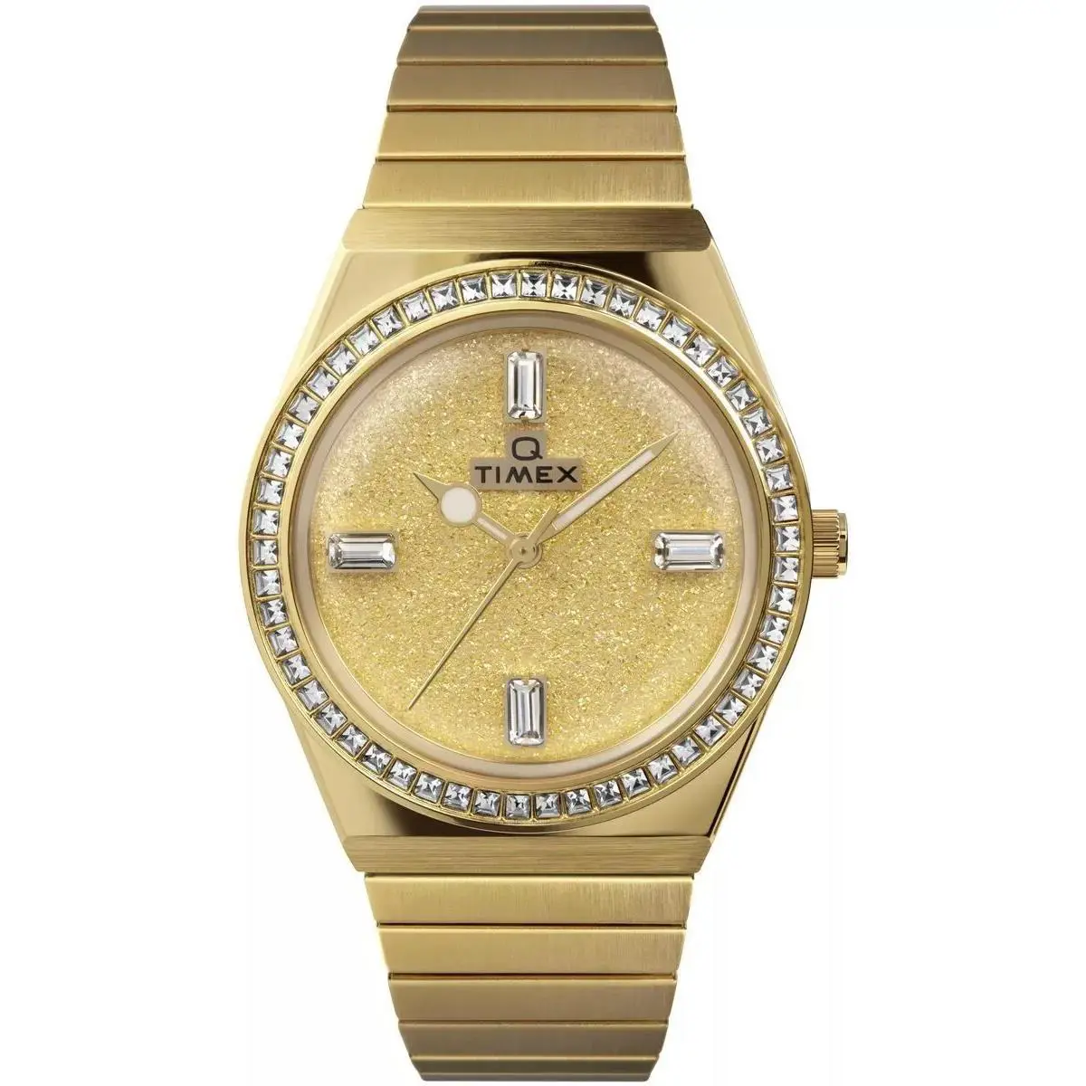 Gold Women Analogue Crystal Watch Q Reissue TW2W10500 by Timex
