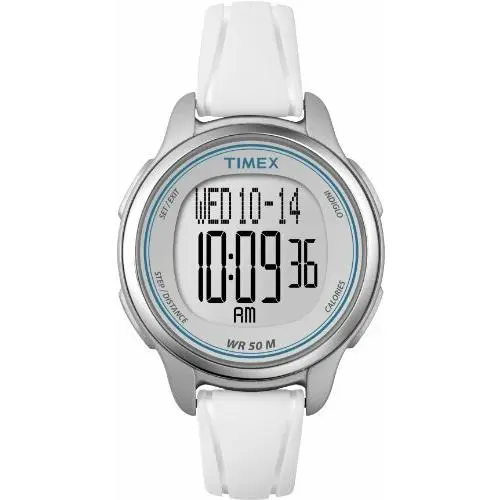T5K637 Womens All Day Fitness Tracker Digital White Rubber Strap Watch by Timex