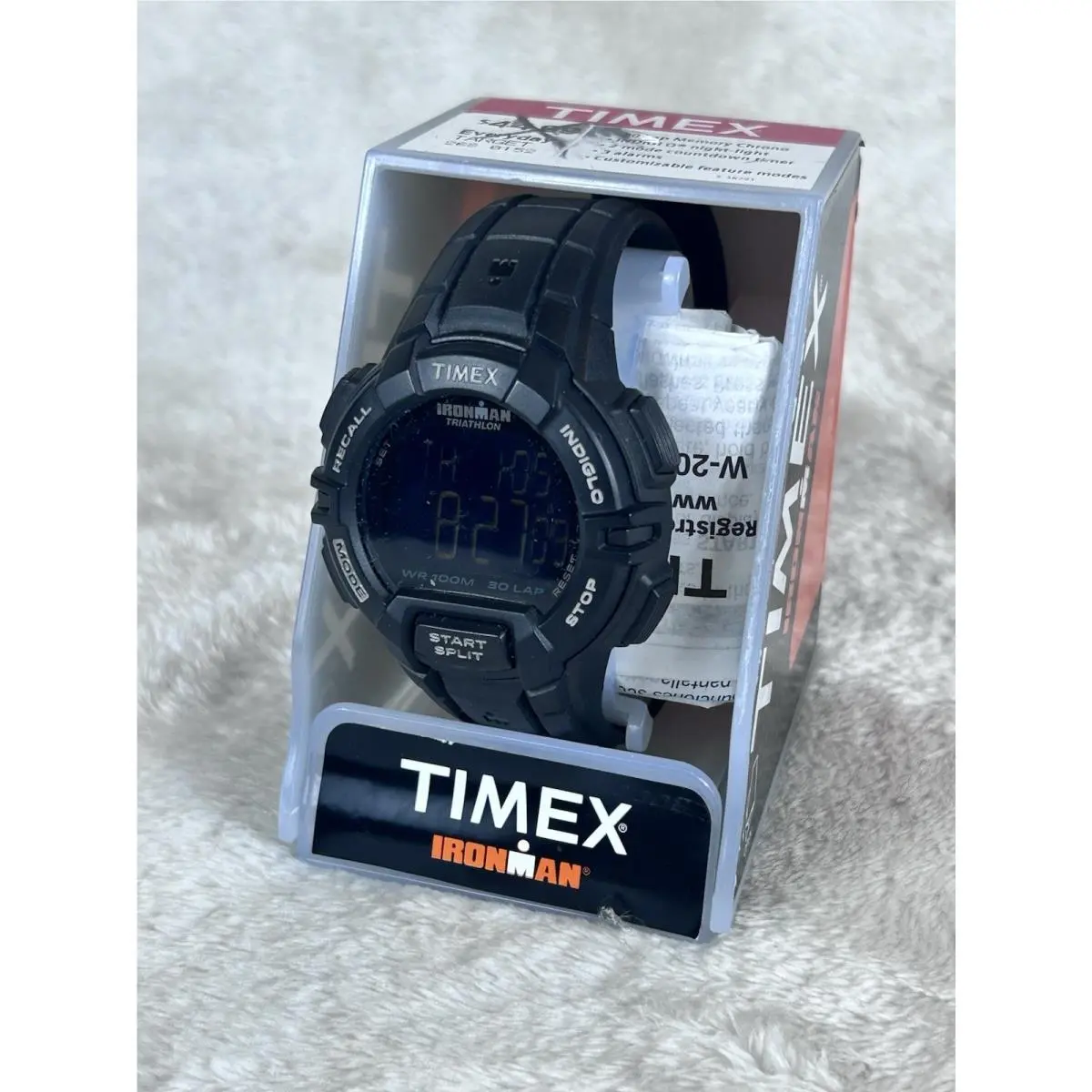 Ironman Triathlon 45mm Black Resin Band Digital Men`s Watch T5K793 by Timex