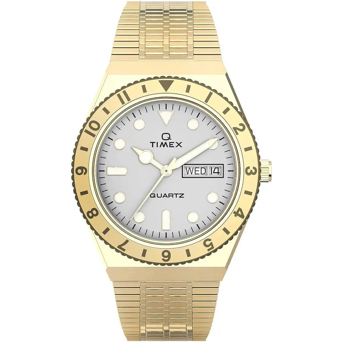 TW2U95800 Gold Tone Stainless Steel Q Reissue Day/date Women`s Watch by Timex
