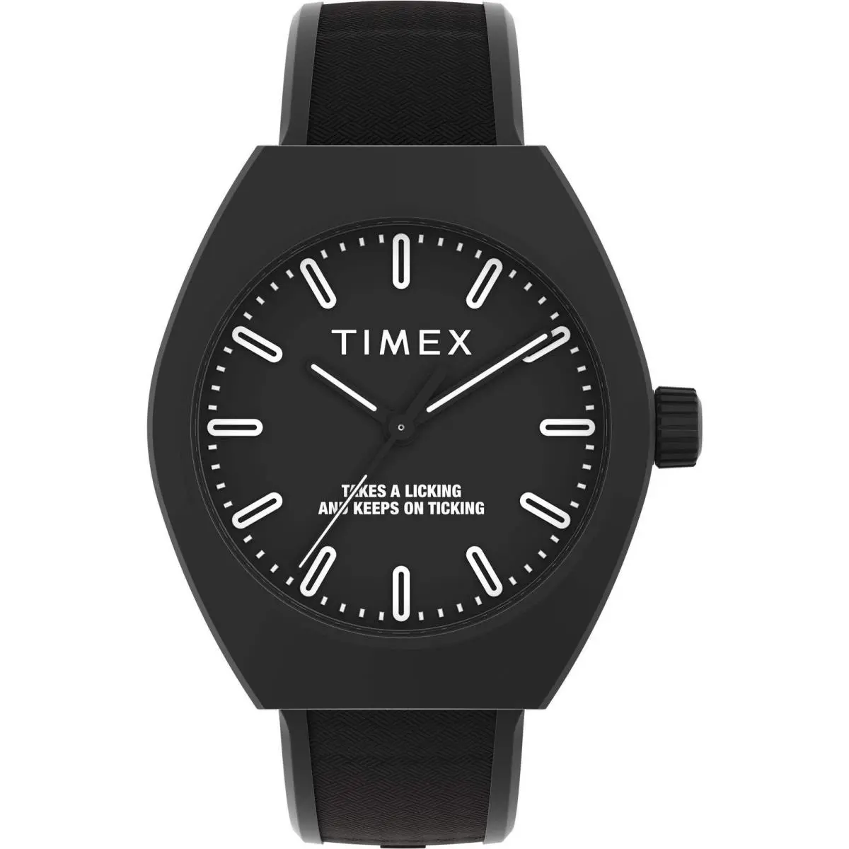Timex Trend Black / Polyurethane Black Dial Wristwatch TW2W42100