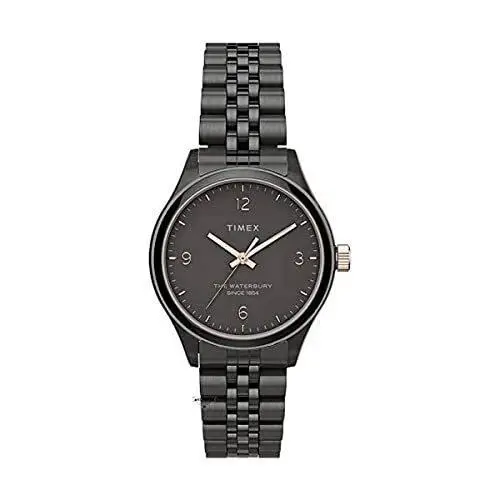 Timex Waterbury TW2T74900 Women`s Quartz Watch 34mm Case SS Band - Dial: Gray, Band: Gray, Bezel: Gray
