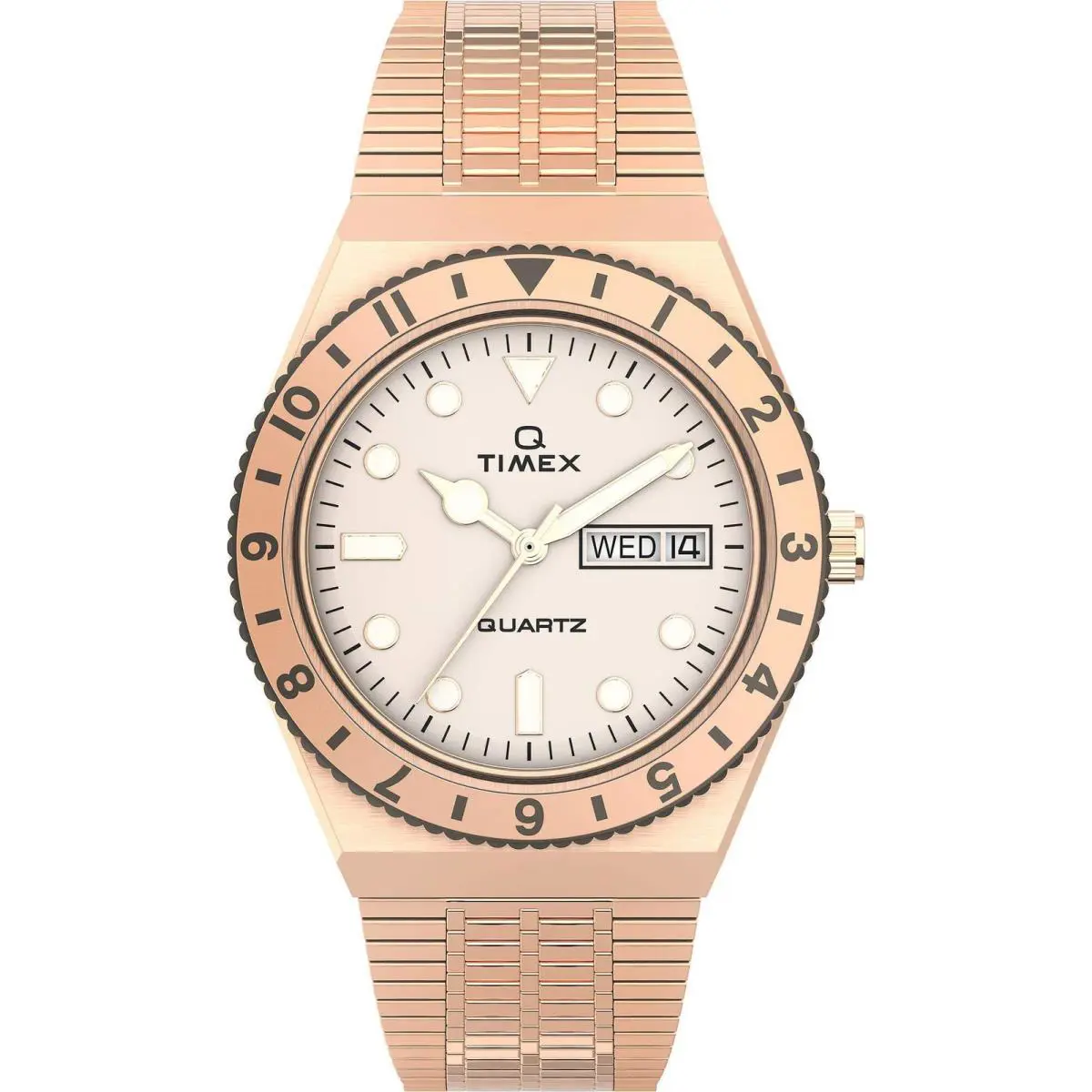 Q - Special Projects Cream / Stainless Steel Cream Dial Wristwatch TW2U957 by Timex