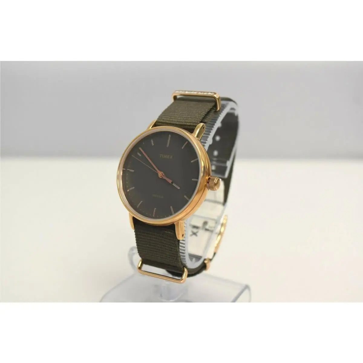 Women`s Rose Gold IP Gray Crystal TW2R48900UL Watch by Timex