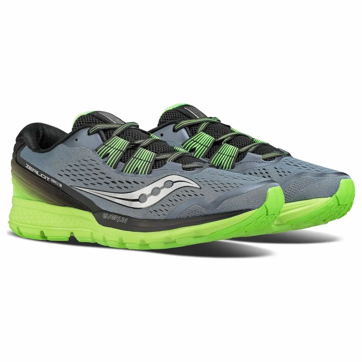 Saucony shoes - Grey/Black/Slime 3