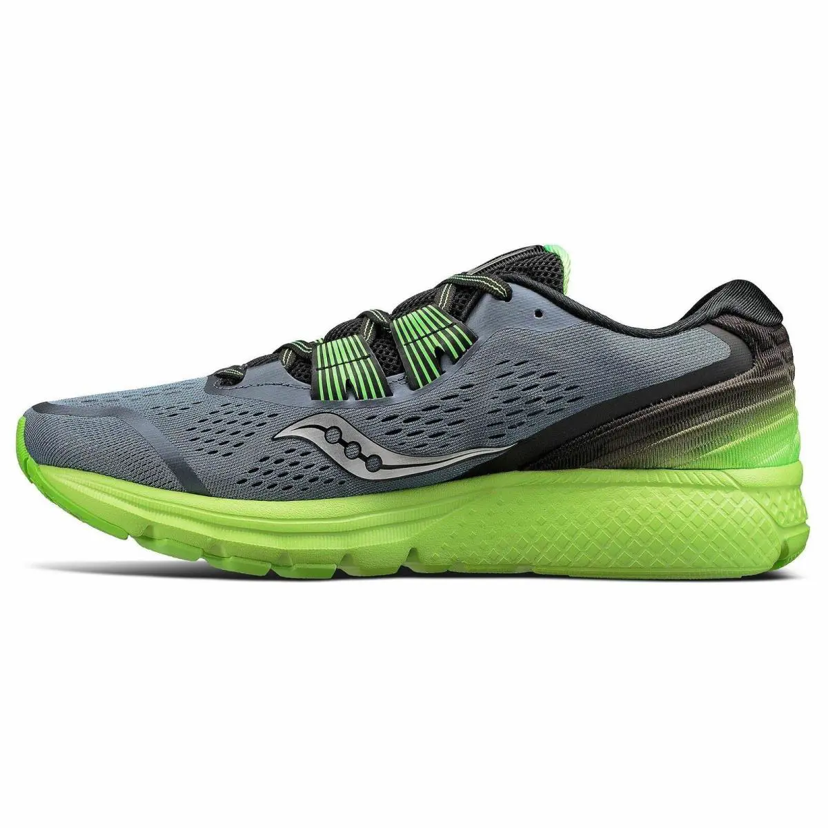 Saucony shoes - Grey/Black/Slime 4