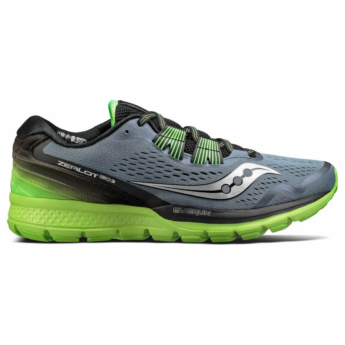 Saucony shoes - Grey/Black/Slime 5