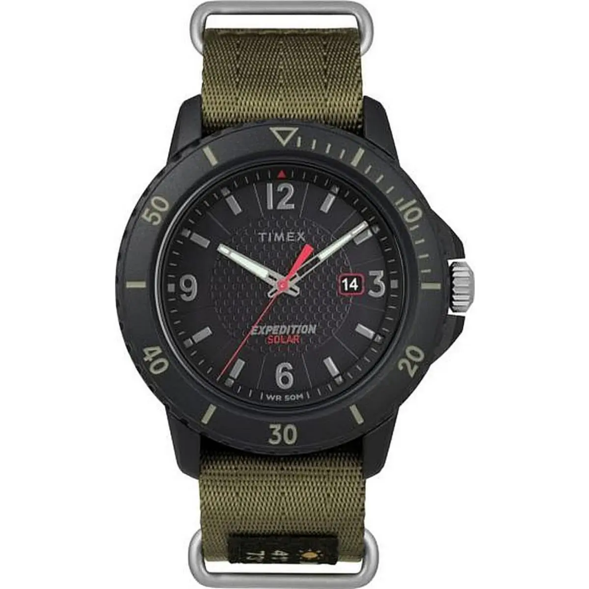 TW4B14500 Men`s Military Expedition Solar Powered Green Canvas Watch by Timex
