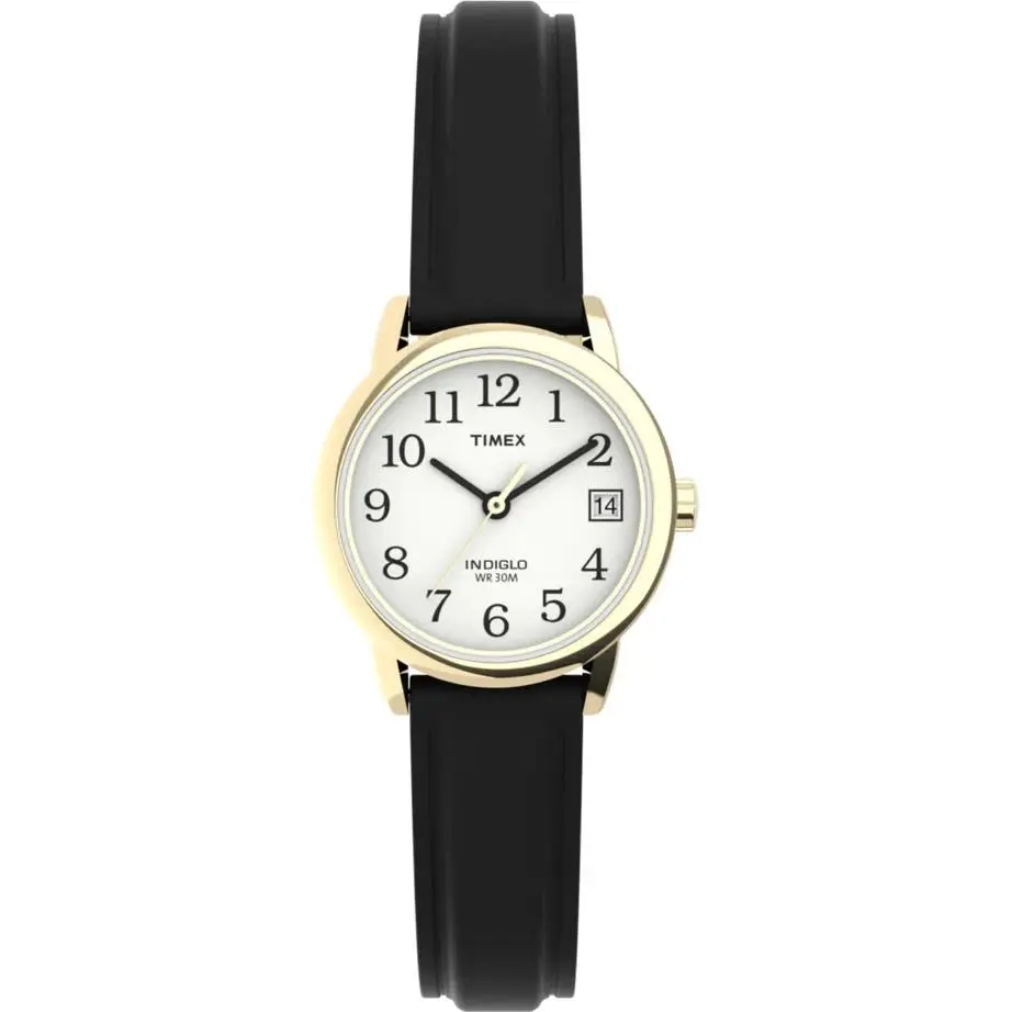 Women`s T2H341 Women`s Watch Easy Reader 25mm Leather Strap Indiglo Date by Timex