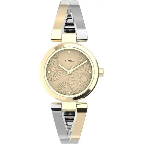 Timex TW2U80700 Women`s Fashion Stretch Bangle Floral 25mm Watch