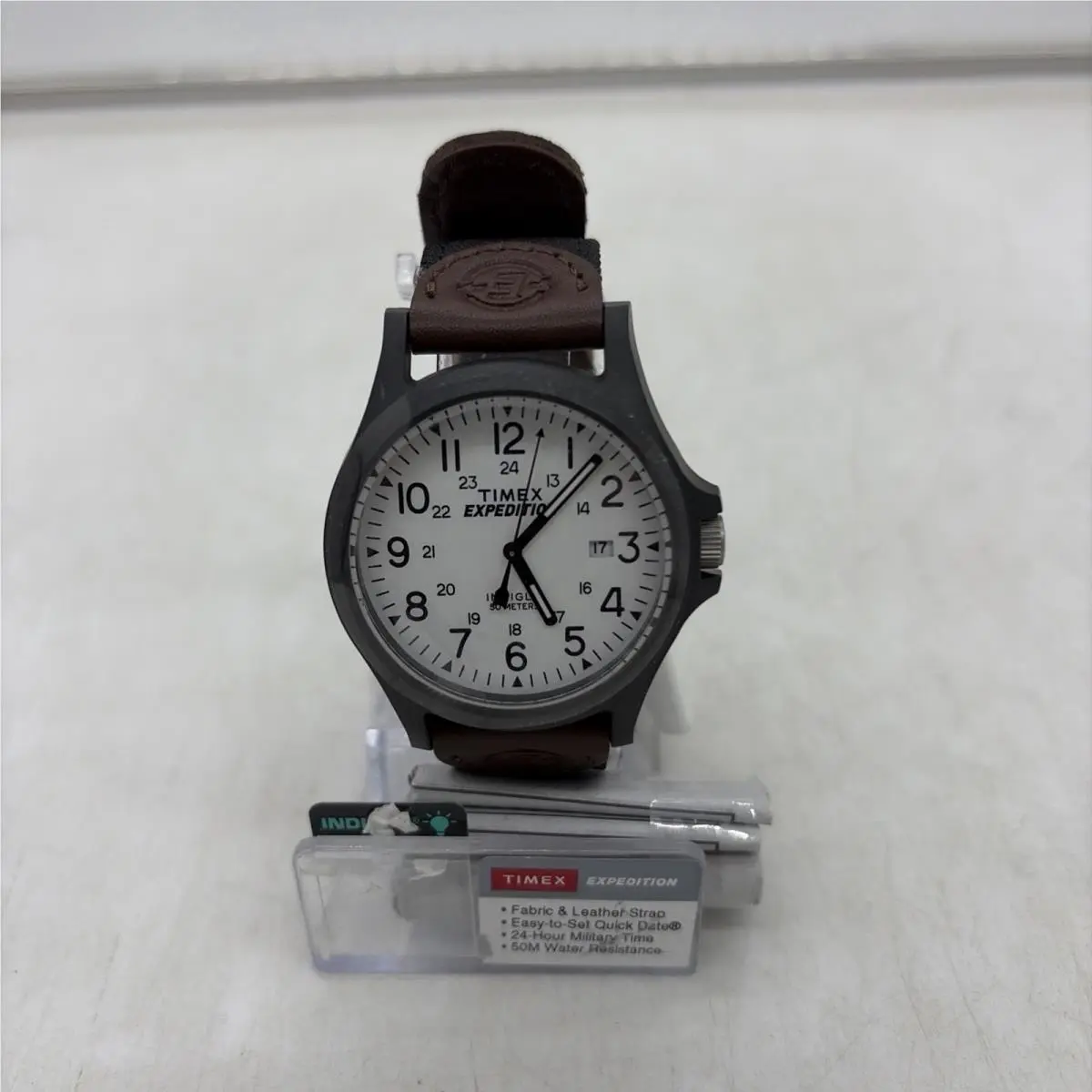 Timex TW4B08200 Men`s Expedition Acadia Black Nylon Watch Indiglo Date - Band: Black