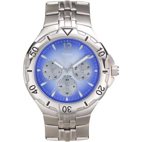 Dinamica Multifunction Blue Dial Silver Tone WATCH-T2G501 by Timex