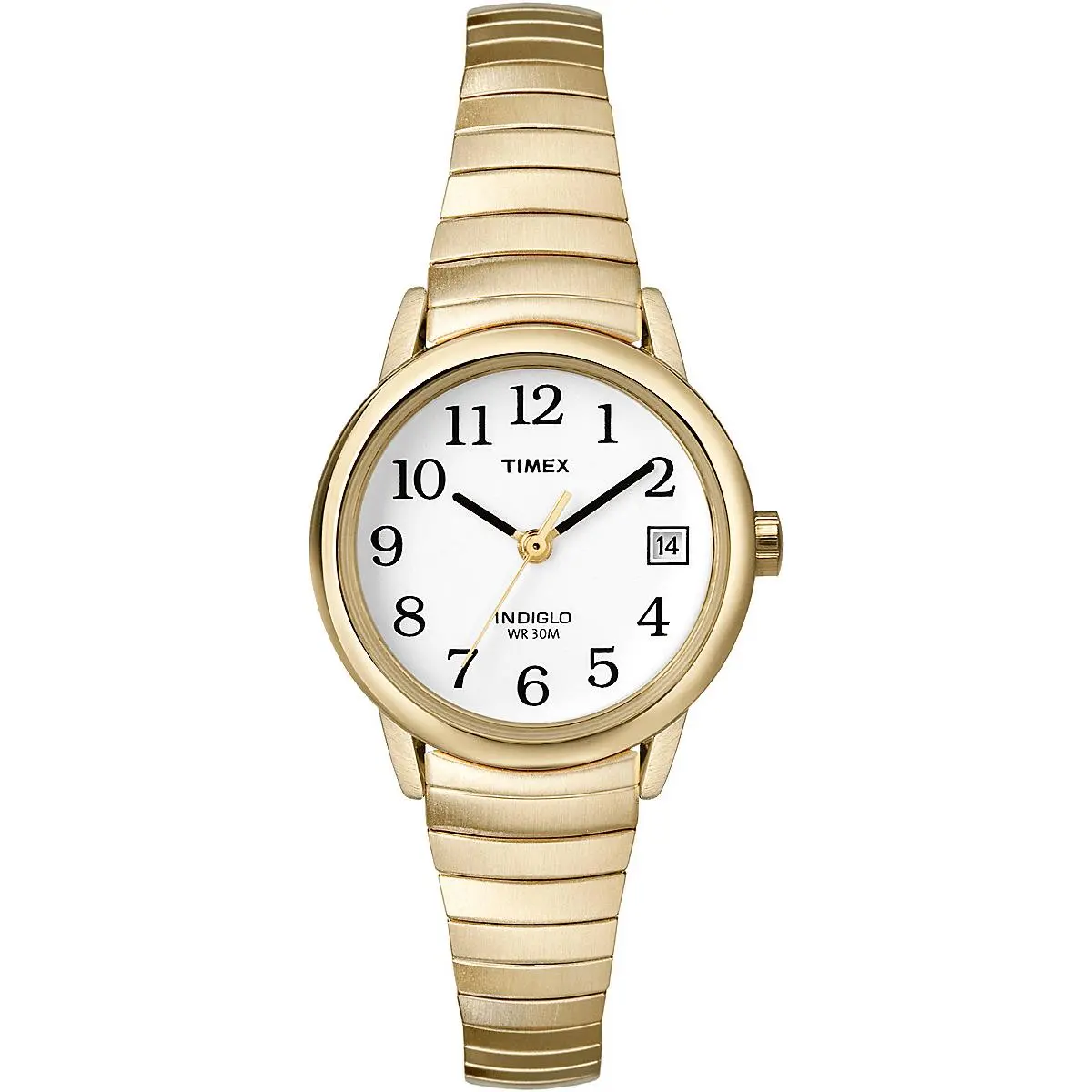 T2H351 Women`s Easy Reader Gold-tone Stainless Steel Expansion Band Watch by Timex