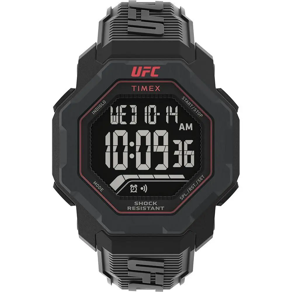 Timex Men`s Ufc Knockout Black Digital Quartz 48mm Watch TW2V88100JR
