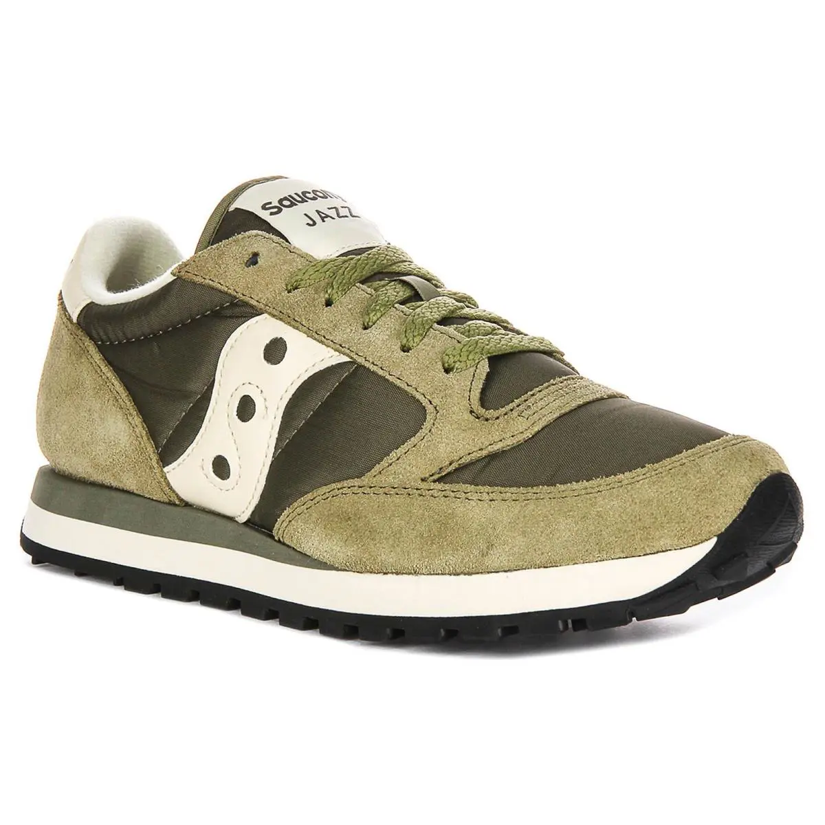 Saucony Jazz Nylon Suede Lace Up Mens Sneakers In Olive US 7 - 13