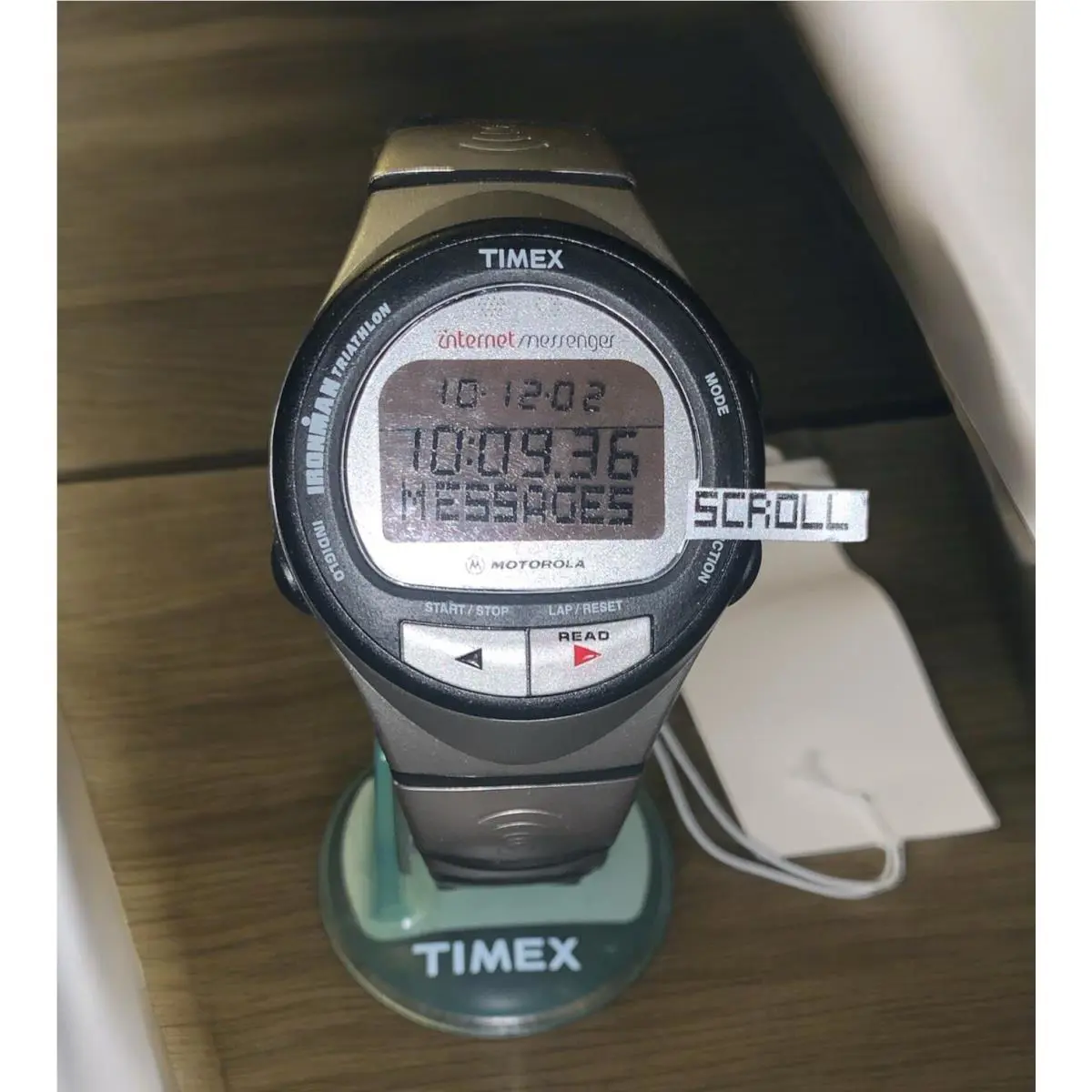 Motorola Internet Messenges Watch Rubber Band Vintage 2001 by Timex
