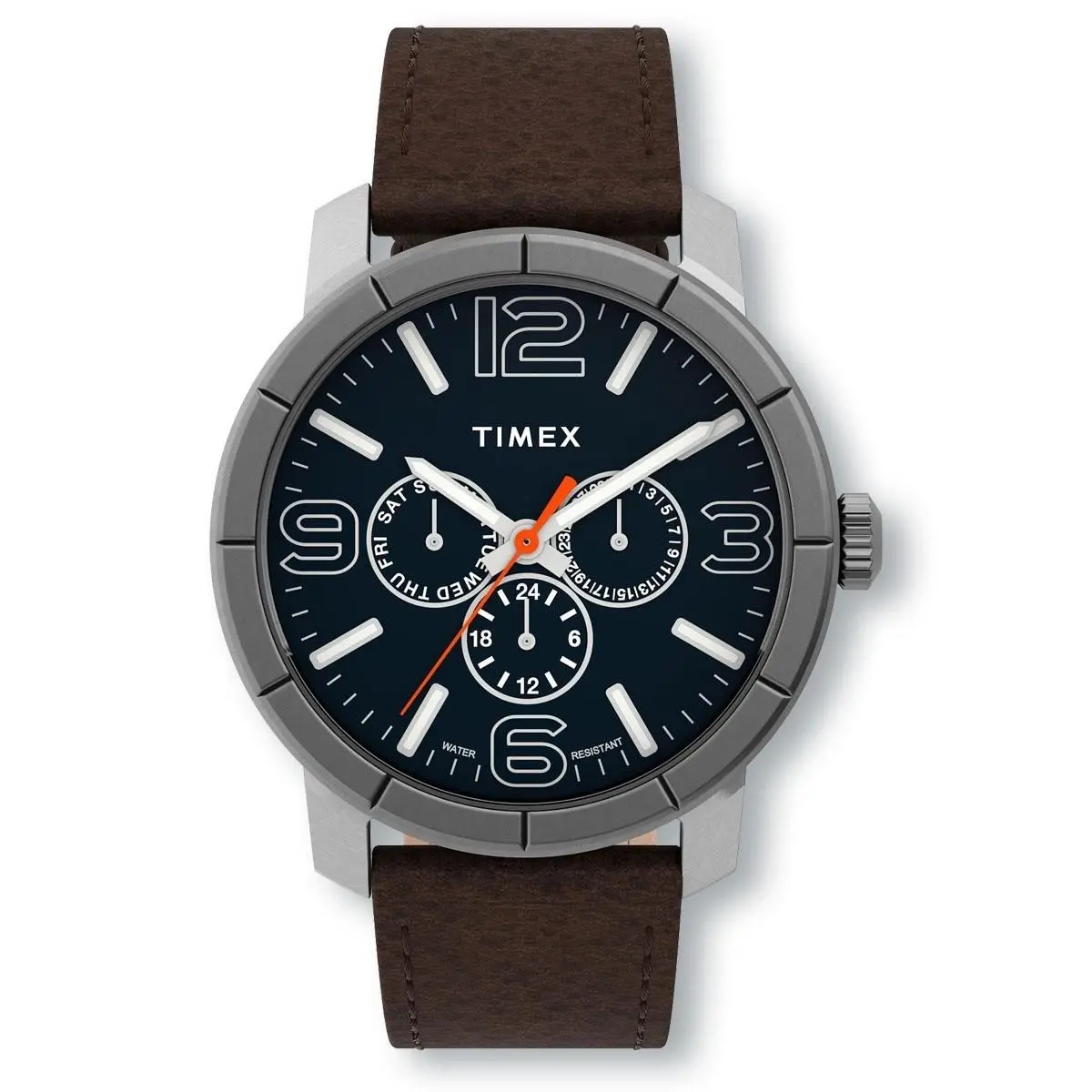 Timex TW2U15300 Mod 44 Multifunction Brown Leather Strap Watch