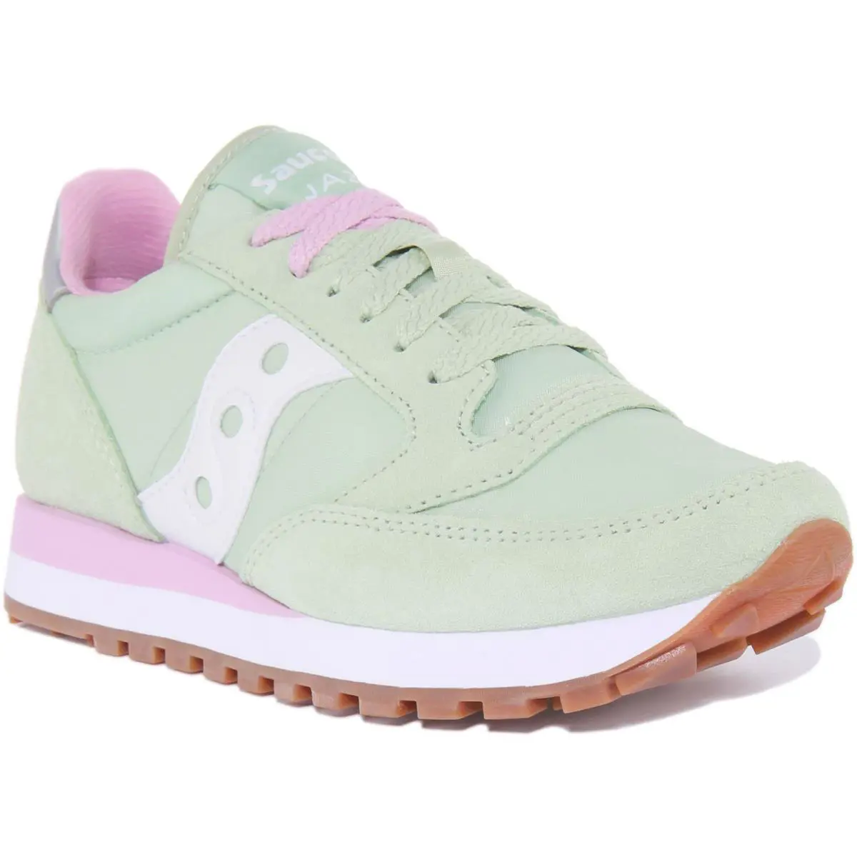 Saucony Jazz Lace Up 80s Retro Womens Sneakers In Mint Size US 5 - 10