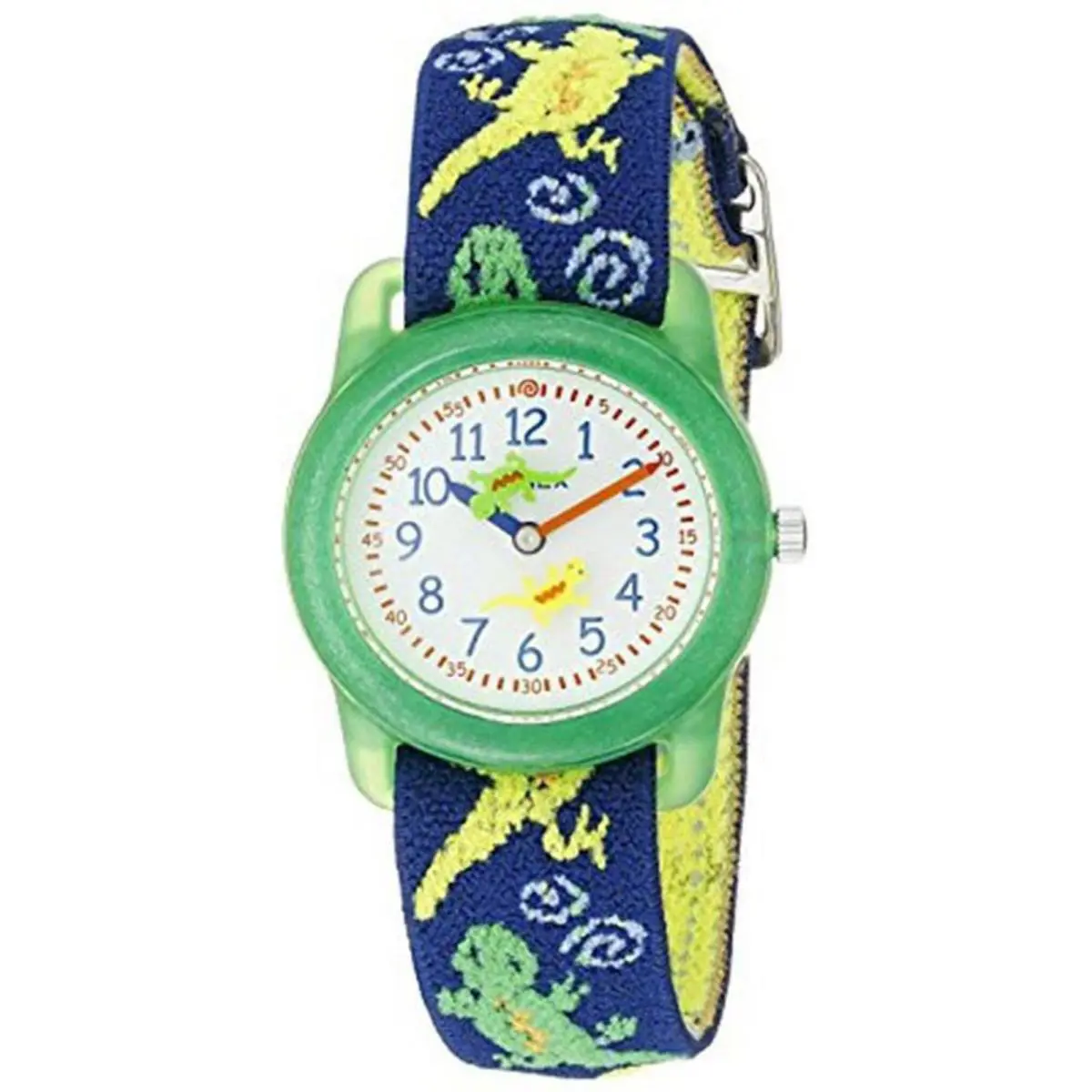 T72881 Kid`s Machines Analog Green Fabric Strap Watch by Timex