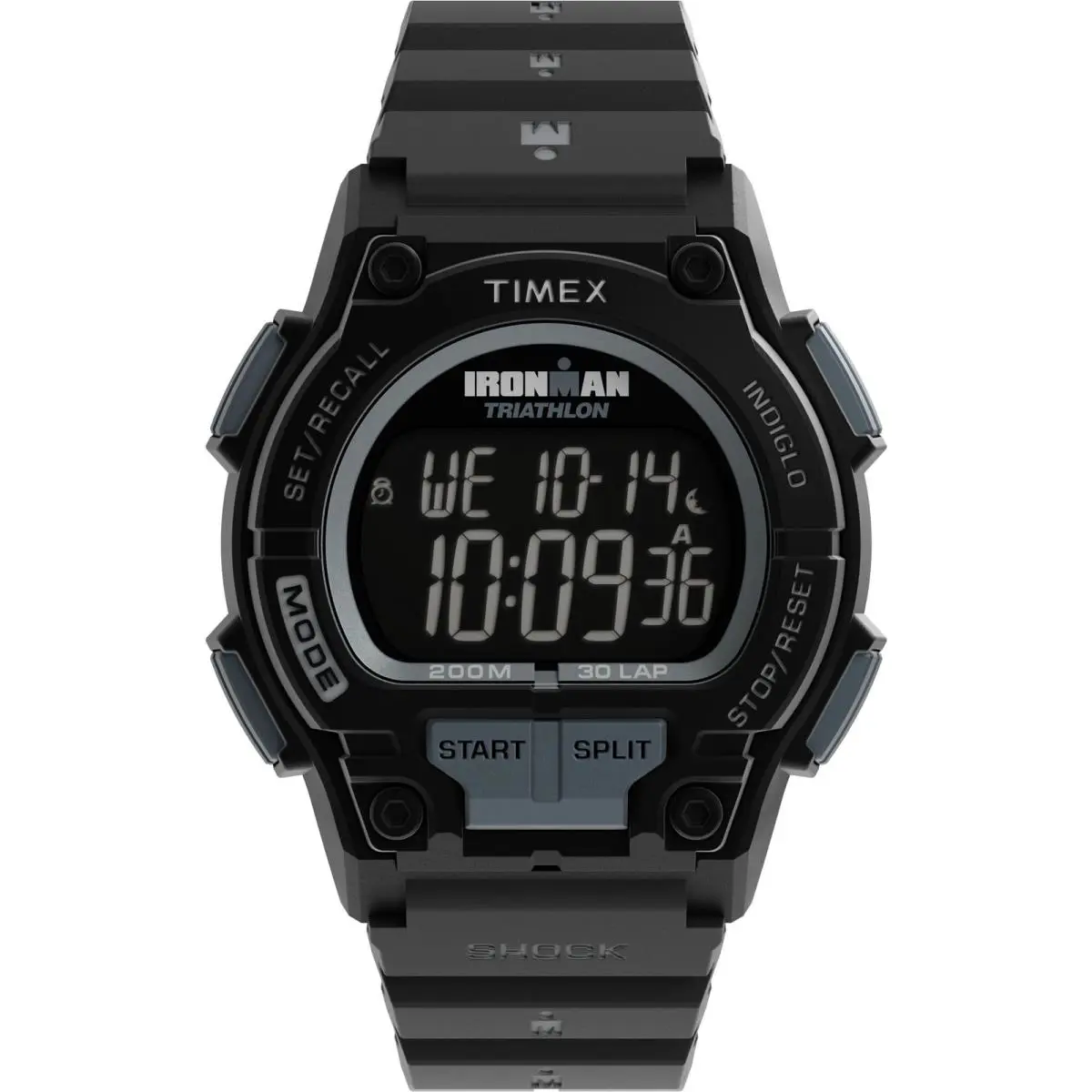 Timex TW5M64800 Men`s Ironman Shock Endure 42mm Digital Dial Black Case Watch