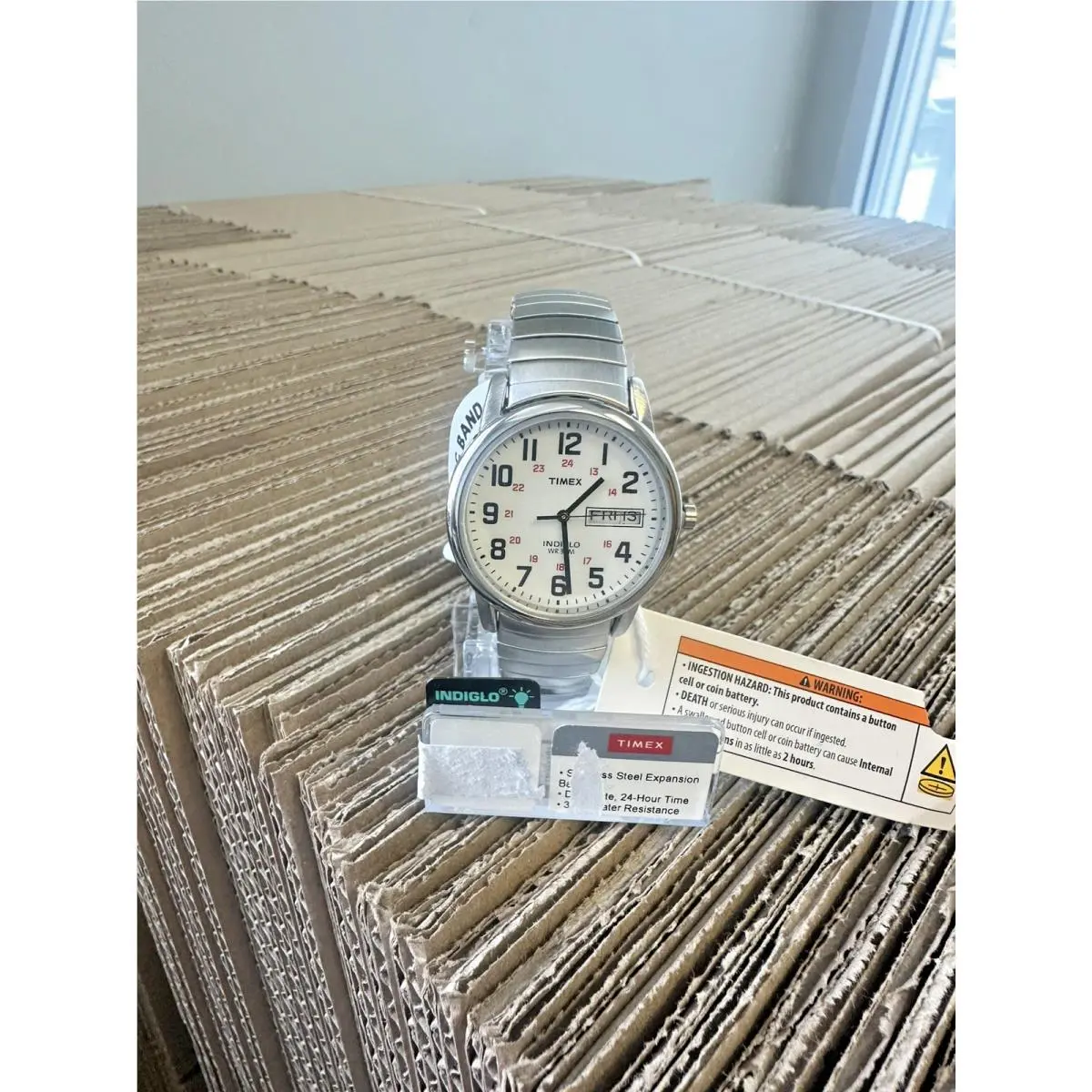 Men`s Easy Reader Day Date 35mm Expansion Band Watch Model T2N091 WF by Timex