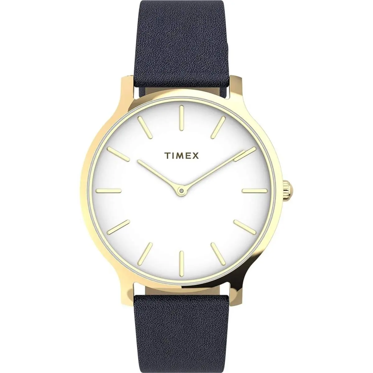 Women`s Dress Watch Quartz White Dial Leather Strap TW2V049009J by Timex