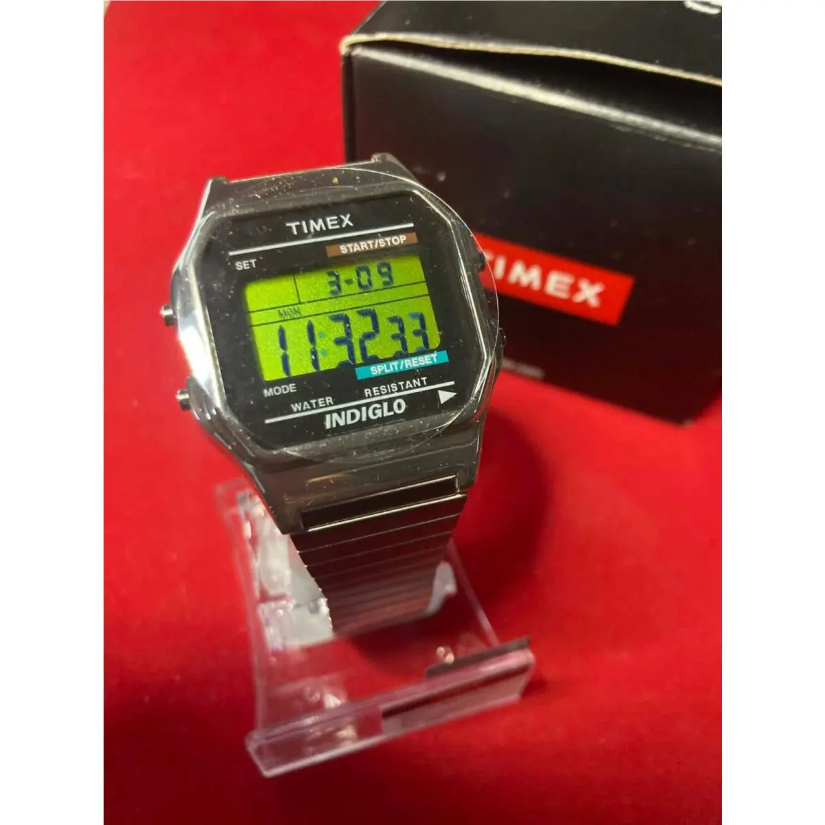 Nos Timex Indiglo Watch - T78582 Men`s Stainless Digital Watch