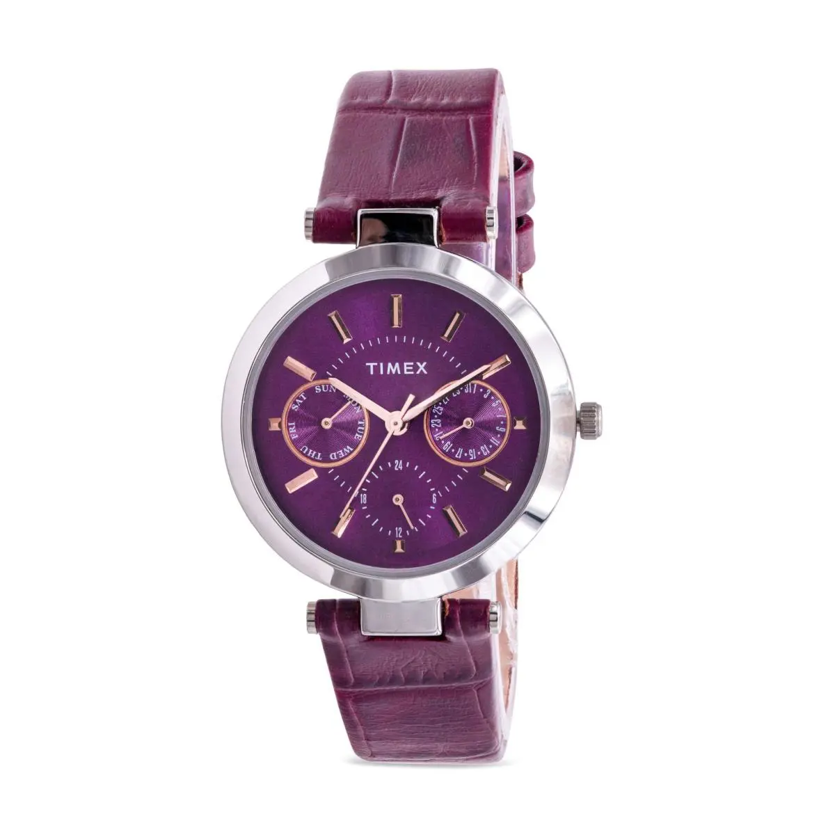 Timex Multifunction Leather Ladies Watch TW2T46200