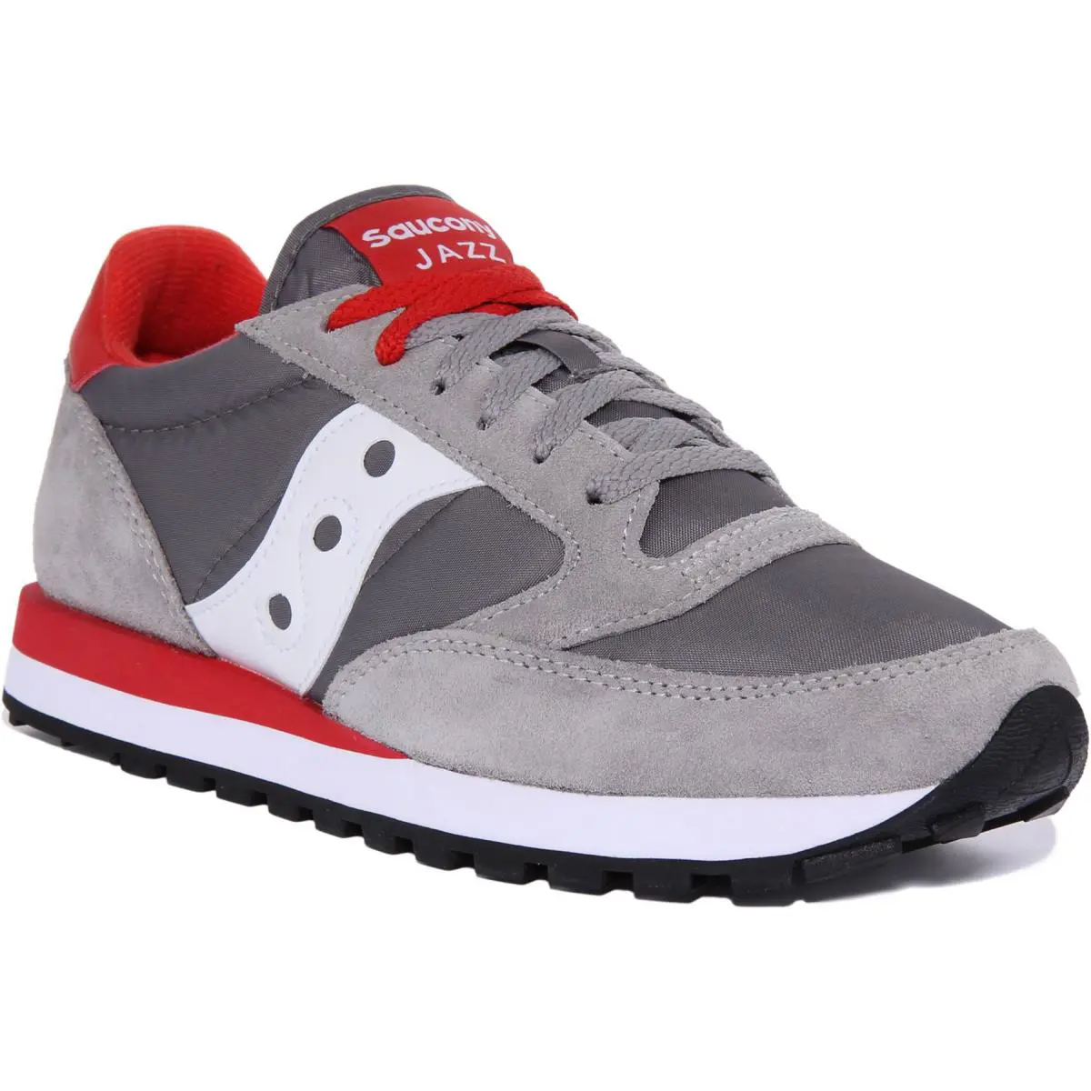 Saucony Jazz Nylon Suede Lace Up Mens Sneakers In White Grey US 7 - 13