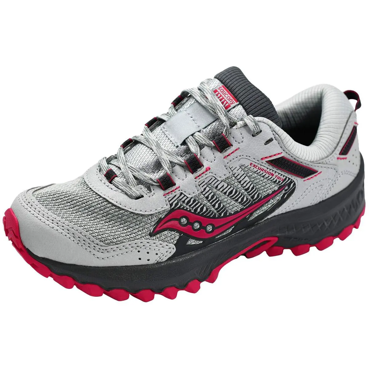 Saucony Women`s Excursion TR13 Trail Running Shoes - Grey/Berry