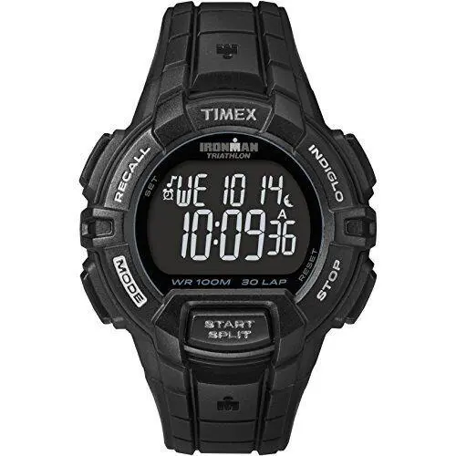 Timex Men`s T5K793 Ironman Rugged 30 Full-size Black Resin Strap Watch
