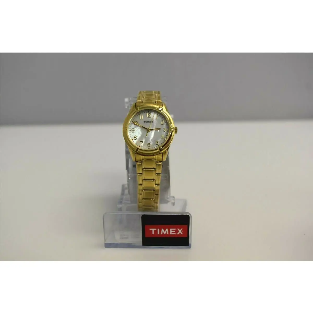 Women`s Yellow Gold IP SS White Mop Dial TW2P783002K Watch by Timex