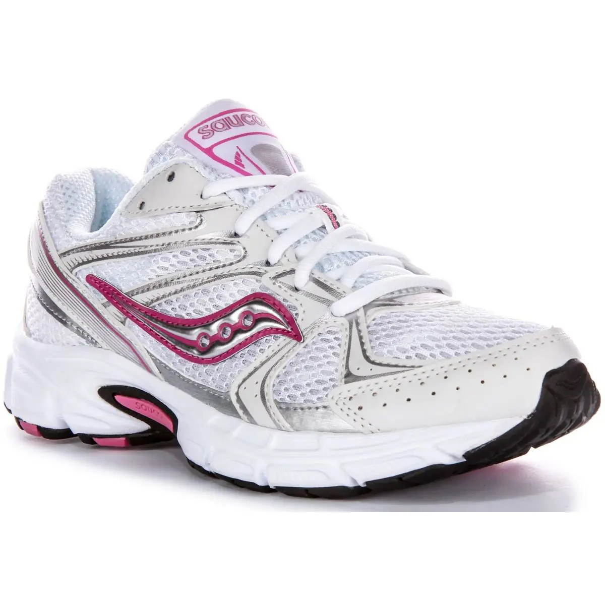 Saucony Ride Millennium Lace Up Womens Sneakers In White Pink US 5 - 10