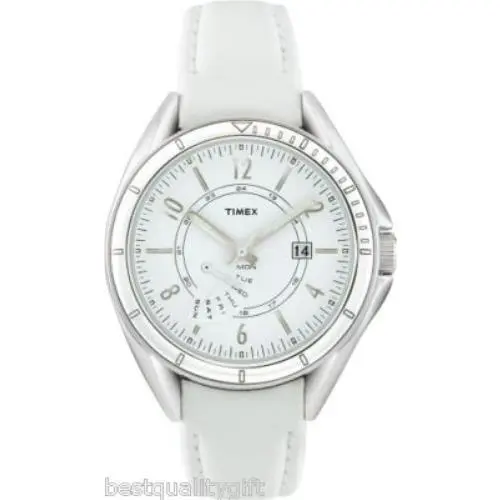 Timex White Leather Dial Retrograde WATCH-T2M432