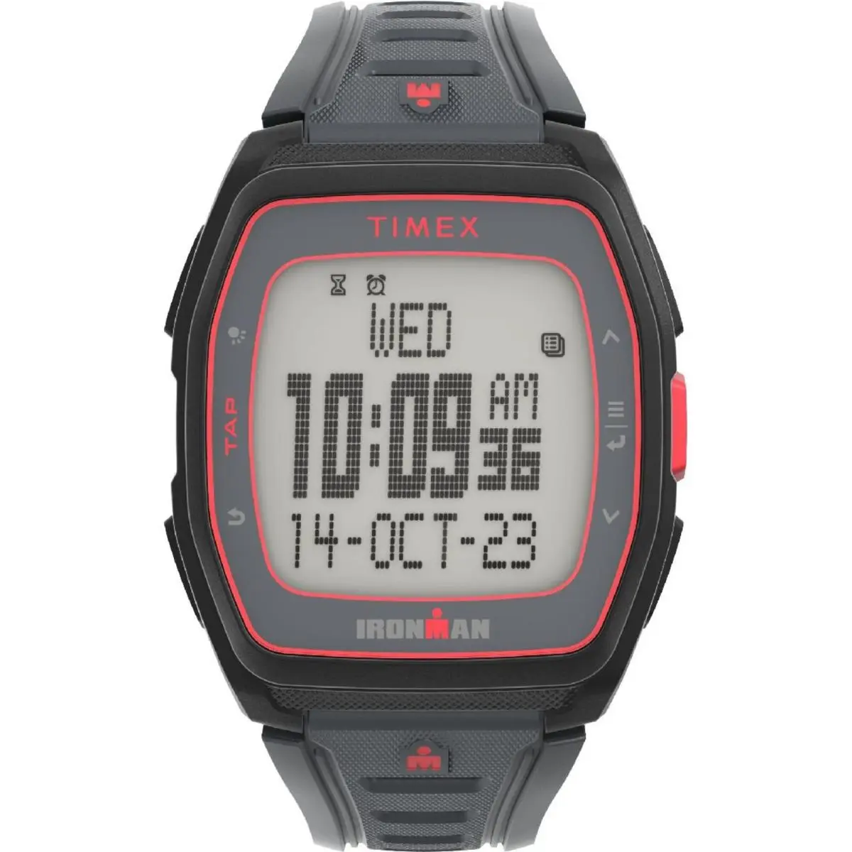 Timex TW5M62600 Men`s Digital Ironman T300 42mm Gray Silicone Strap Watch