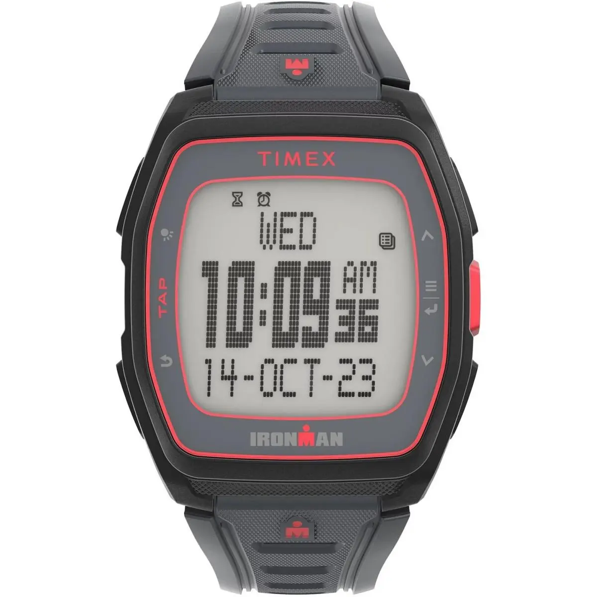 Timex Ironman TW5M62600 Men`s Watch Digital Display Black Rubber Band - Dial: Gray, Band: Black, Bezel: Gray