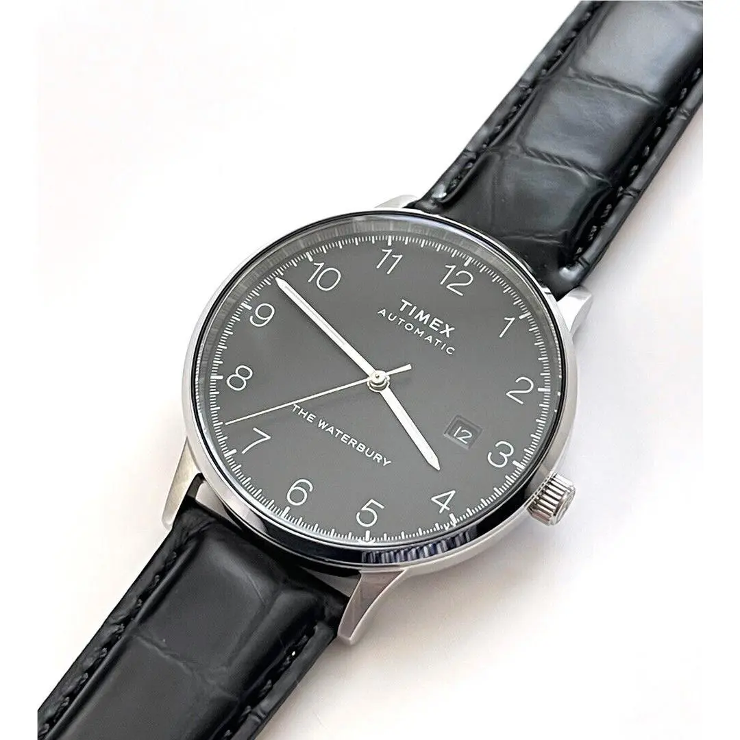 Timex Waterbury Classic Automatic 40mm Watch Leather Strap TW2T7000ZV New///